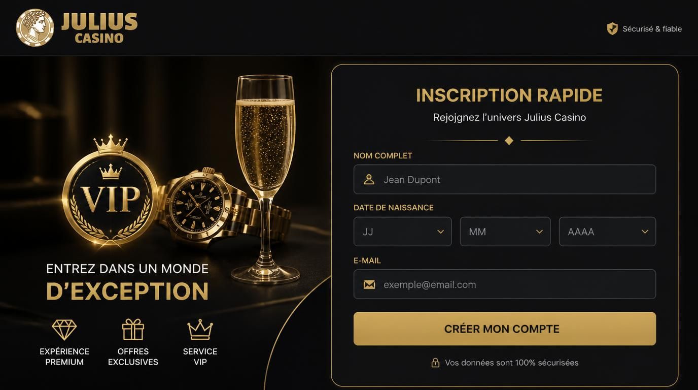 Un formulaire d’inscription VIP avec badge de prestige.