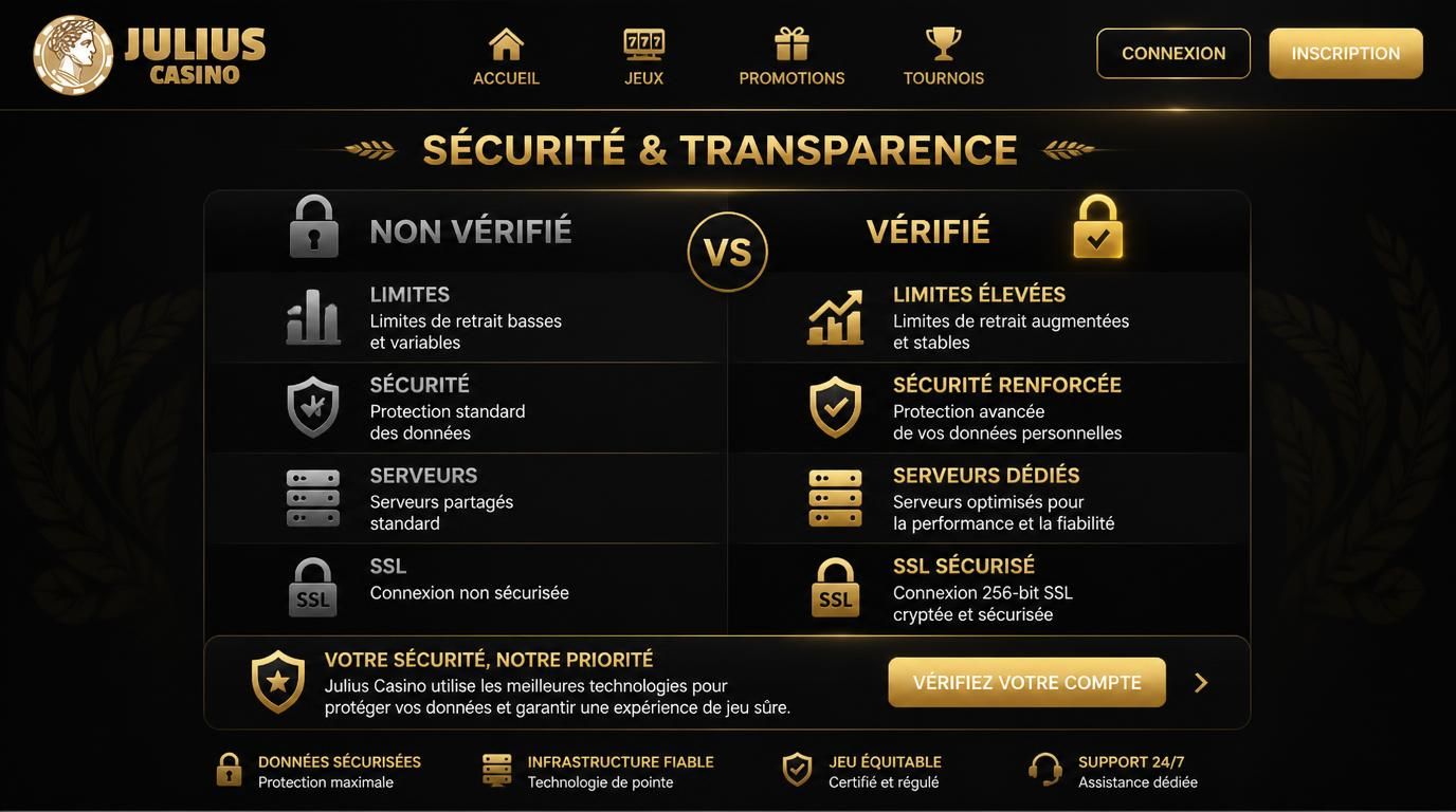 Comparaison compte non-vérifié vs compte vérifié, sécurité renforcée.
